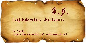 Hajdukovics Julianna névjegykártya