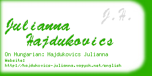 julianna hajdukovics business card